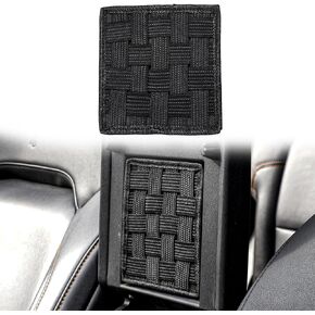 BESTAOO Center Console Organizer Molle Panel for 2021 2022 2023 2024 Ford Bronco 2/4 Door, Velcro Armrest Tactical Webbing Holder
