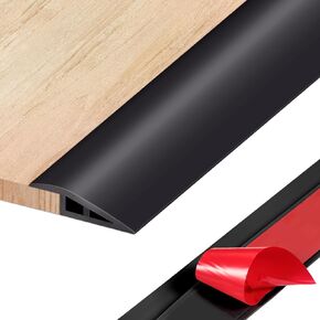 Floor Transition Strip Carpet to Tile, 3.4Ft Vinyl Door Threshold Flooring Edging Trim-PVC Door/Tile to Carpet Doorway Transition Strip for Laminate Vinyl Tile Wood Ramp Reducer-Gray 2/5" to 3/5"