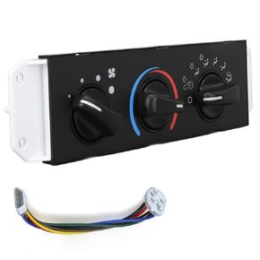 HVAC A/C Heater Climate Control Module Panel for Jeep Wrangler TJ 1999 2000 2001 2002 2003 2004 1999-2004 with Blower Motor Switch, Replace# HS-373 55037473AB
