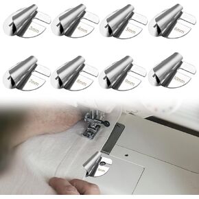 8Pcs Sewing Rolled Hemmer Foot Universal, 3-10mm Rolled Hem Presser Foot Sewing Machine Presser Feet, 8 Sizes Rolled Hem Pressure Foot Rolled Hem Attachment for Sewing Machine Home Industrial Supply