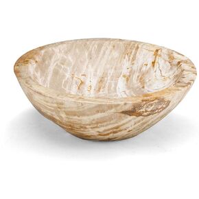 KALIFANO - 9" Black Small Petrified Wood Bowl, Hand-carved, Timeless, Unique, and Elegant Decor Accent, Office or Home Decor