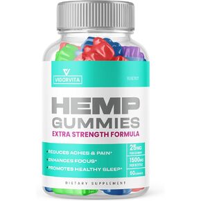 Vigorvita Gummies - Official Formula - Vigor Vita Gummies Extra Strength Gummy with Hemp Extract, Vigorvita Gummies for Health, Vitgorvital Gummies, Vigorvitagummies New 2023 Big Size (60 Gummies)