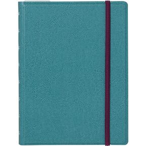 Filofax Contemporary Collection, Refillable Notebook, A5 Size, 112 Ruled, Repositionable Pages, 56 Sheets, Teal (B179522U)