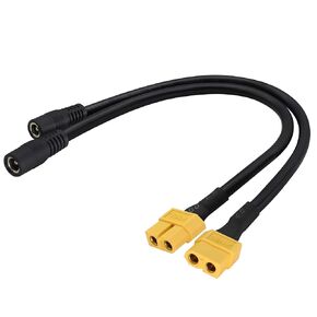XT60 to DC Adapter Cable DC Power 5.5 X 2.1mm Male to Bullet XT60 Connector Female Jack Adapter Cable for TS100 Soldering Iron,FPV Monitor Power,Drone Power Cord(DC 2.1mm-M /30cm-2Pack)