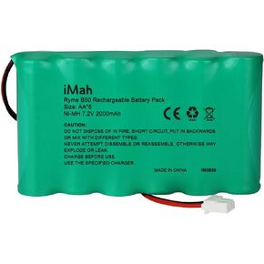 حزمة بطارية بديلة 300-03864-1 LYNXRCHKIT-SC للوحة Honeywell Lynx Plus WALYNX-RCHB-SC | iMah Ryme B50 AA Ni-MH 7.2V 2000mAh سعة أعلى in Kuwait