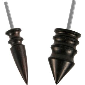 2pcs Leather Burnisher Bits for Rotary Tool, 2 Styles Leather Burnishing Tool Pointed Tip Leather Edge Burnishing Leather Working Tools for Leather Craft