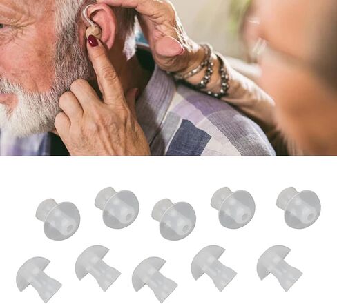 10pcs Ear Tips, Soft Silicone Earplug Domes for BTE,ITE and Pocket Ear Bud Replacements (Large) in Saudi Arabia