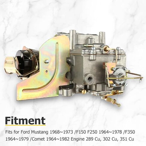 AUXMART 2 برميل المكربن ​​Carb لفورد 289 302 351 Cu F100 F250 F350 موستانج المحرك 289 302 351 in Kuwait