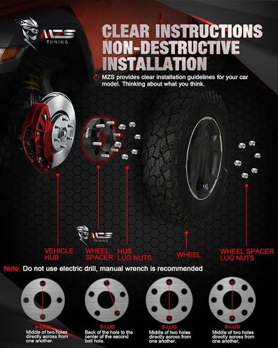 MZS Wheel Spacers, 1.5" Thick 6X135 with 87.1mm Hub Bore M14x1.5 Studs Hubcentric Wheel Spacers Compatible with 2015-2024 F150 | 2015-2023 Expedition Navigator - Pack of 4 in Saudi Arabia