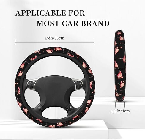 Blue Butterfly Women Steering Wheel Cover, Neoprene Anti-Slip Universal 15 Inch Steering Wheel Protector Elastic Comfortable Car Accessories Decorations Decor Protection for Women Vehicle Truck SUV in Saudi Arabia