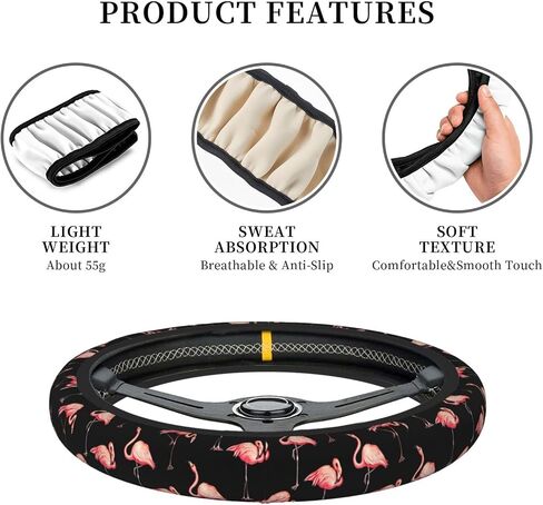 Blue Butterfly Women Steering Wheel Cover, Neoprene Anti-Slip Universal 15 Inch Steering Wheel Protector Elastic Comfortable Car Accessories Decorations Decor Protection for Women Vehicle Truck SUV in Saudi Arabia