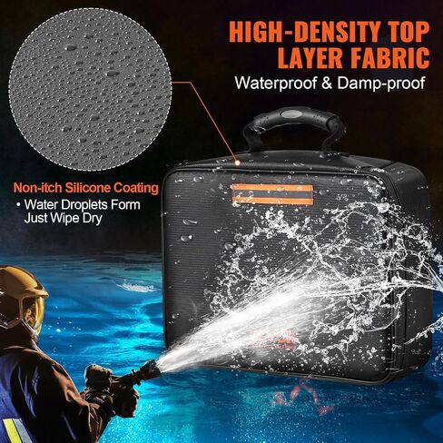 VEVOR Fireproof Document Bag, 2 pcs 8"x5" Fireproof Money Bag 2000℉, Fireproof and Waterproof Bag with Zipper and Reflective Strip, for Money, Documents, Jewelry and Passport in Saudi Arabia