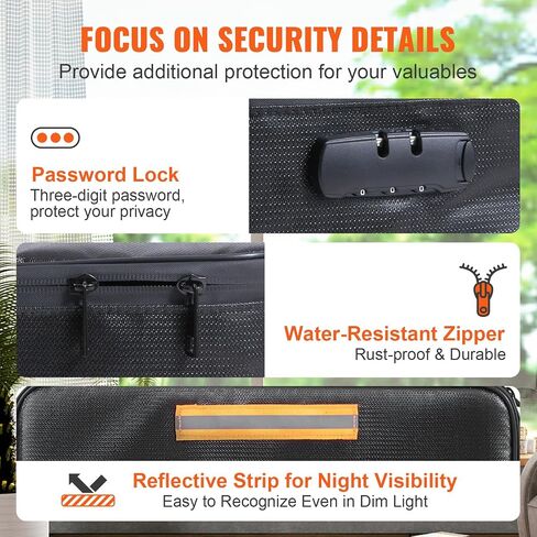 VEVOR Fireproof Document Bag, 2 pcs 8"x5" Fireproof Money Bag 2000℉, Fireproof and Waterproof Bag with Zipper and Reflective Strip, for Money, Documents, Jewelry and Passport in Saudi Arabia