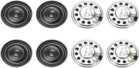 uxcell 0.5W 8 Ohm DIY Magnetic Speaker 27mm Round Shape Replacement Loudspeaker for Building Intercom 8pcs in Saudi Arabia