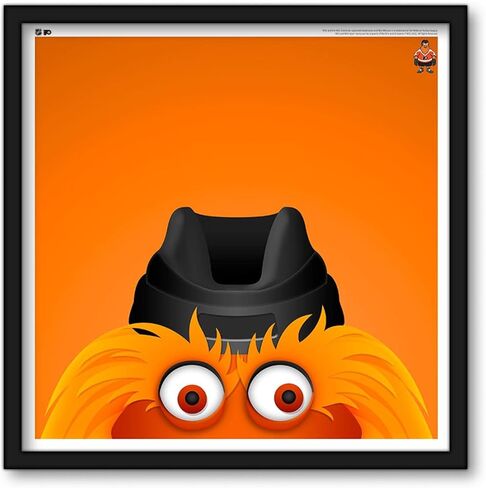 فيلادلفيا فلايرز التميمة Gritty Minimalist NHL Fine Art Print بواسطة S. Preston - ديكور حائط غرفة الأطفال المعاصر، ملصق قابل للتجميع مقاس 12 × 12 بوصة، عمل فني رياضي نظيف ملون in Kuwait