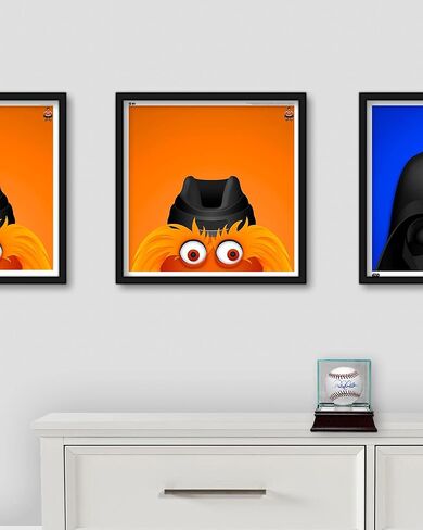 فيلادلفيا فلايرز التميمة Gritty Minimalist NHL Fine Art Print بواسطة S. Preston - ديكور حائط غرفة الأطفال المعاصر، ملصق قابل للتجميع مقاس 12 × 12 بوصة، عمل فني رياضي نظيف ملون in Kuwait