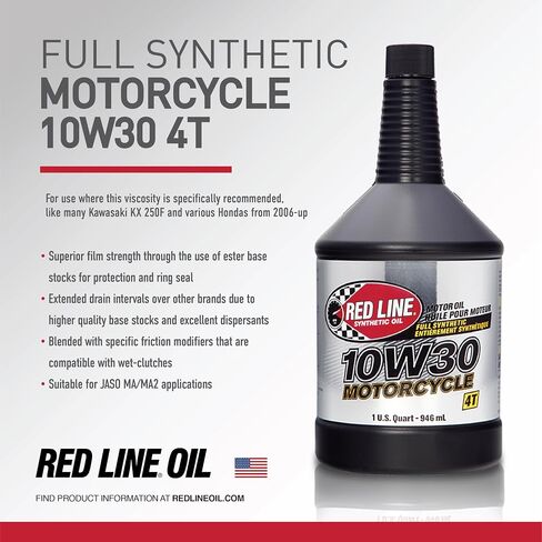 Red Line 42404 10W40 Motorcycle Oil Synthetic - Quart in Saudi Arabia