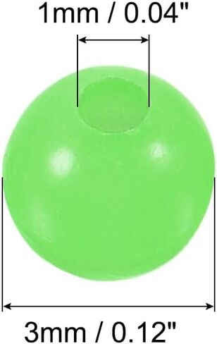 PATIKIL Glow Fishing Beads Plastic Round Rubber Luminous Fishing Bait Eggs Rig Bead Tackle Lures Accessories with Storage Box in Saudi Arabia