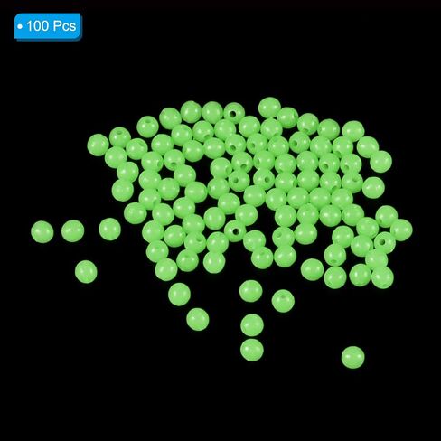 PATIKIL Glow Fishing Beads Plastic Round Rubber Luminous Fishing Bait Eggs Rig Bead Tackle Lures Accessories with Storage Box in Saudi Arabia