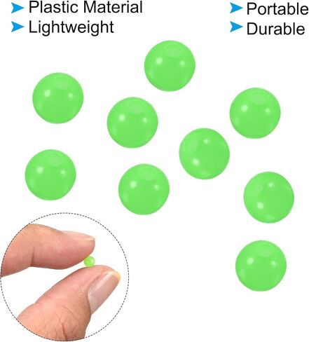 PATIKIL Glow Fishing Beads Plastic Round Rubber Luminous Fishing Bait Eggs Rig Bead Tackle Lures Accessories with Storage Box in Saudi Arabia
