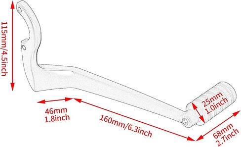 HDBUBALUS Heel Toe Shift Lever Arm with Shifter Peg Fit for Indian Vintage Dark Horse Challenger Springfield 2016-2021 Matte Black in Saudi Arabia