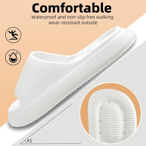 Shower Shoes, Cloud Slippers for Women and Men, Slippers for Women Bathroom Slides Sandals, Ultra Cushion, Thick Sole in Saudi Arabia