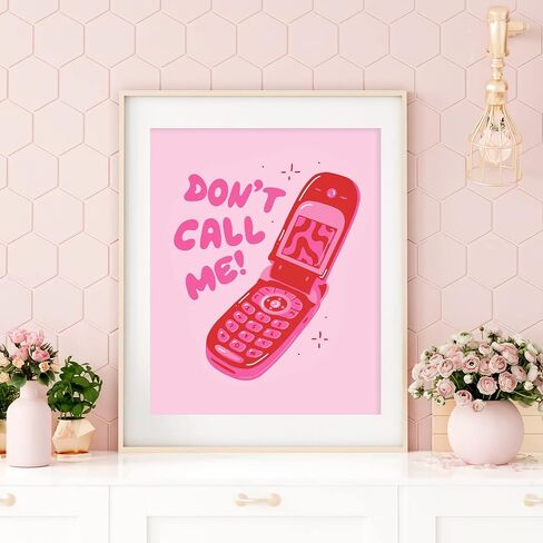 9Pcs Cute Preppy Room Decor Aesthetic, Wall Art, Posters Paintings, Cute Pictures Prints for Bedroom Dorm Decorations, Pink Wall Collage (8x10 UNFRAMED) in Saudi Arabia