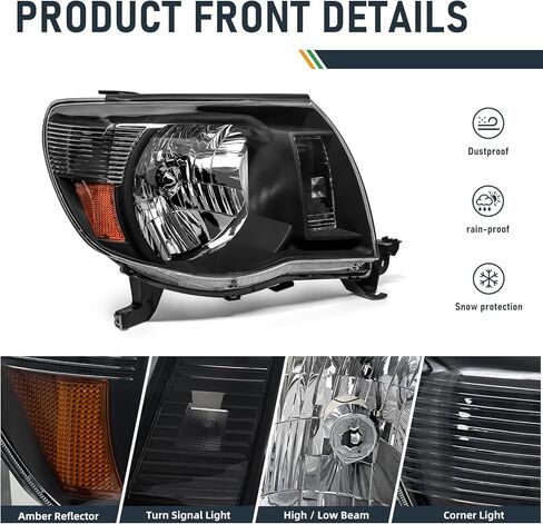 ل 2005 تويوتا تاكوما المصابيح الأمامية الجمعية ل 2005 2006 2007 2008 2009 2010 2011 تويوتا تاكوما بيك اب OE نمط بيك اب شاحنة استبدال 2005-2011 المصابيح الأمامية الجمعية زوج الكروم الإسكان in Kuwait