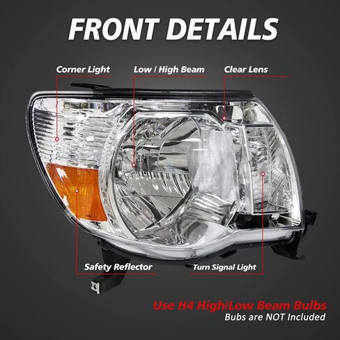 for 2005 Toyota Tacoma Headlights Assembly for 2005 2006 2007 2008 2009 2010 2011 Toyota Tacoma Pickup OE Style Pickup Truck Replacement 2005-2011 Headlights Assembly Pair with Black Housing in Saudi Arabia