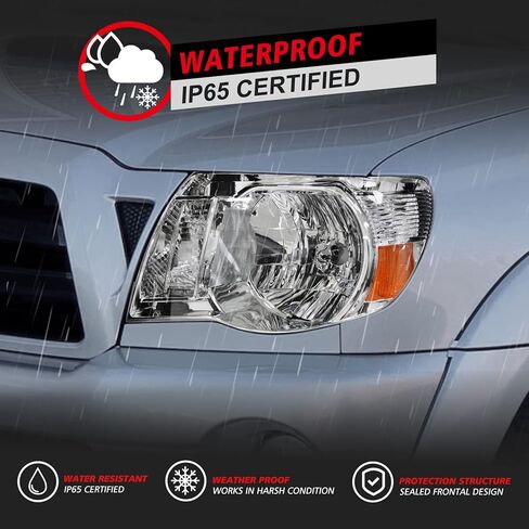 for 2005 Toyota Tacoma Headlights Assembly for 2005 2006 2007 2008 2009 2010 2011 Toyota Tacoma Pickup OE Style Pickup Truck Replacement 2005-2011 Headlights Assembly Pair with Black Housing in Saudi Arabia