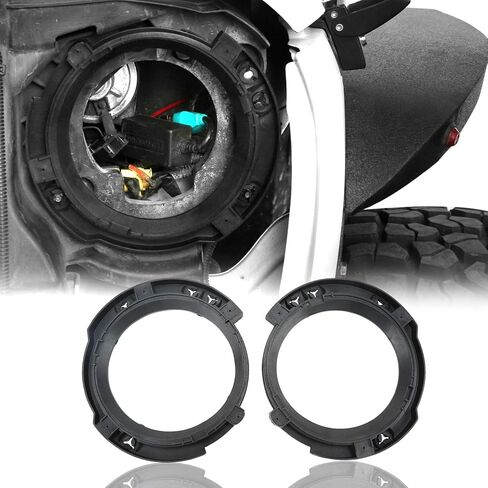 Hooke Road 7 in Headlight Mount Retaining Bracket Ring Replacement for Jeep Wrangler JK & Unlimited 2007-2018 in Saudi Arabia