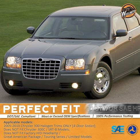 Headlights for 2005-2010 Chrysler 300 Trims Only 4-Dr, Not Fit 300C, Not Fit Hid, Headlight Assembly Compatible with 05 06 07 08 09 10 Chrysler 300 Trims with Bulbs in Saudi Arabia