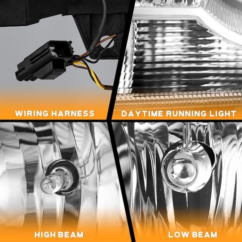 Headlights for 2005-2010 Chrysler 300 Trims Only 4-Dr, Not Fit 300C, Not Fit Hid, Headlight Assembly Compatible with 05 06 07 08 09 10 Chrysler 300 Trims with Bulbs in Saudi Arabia