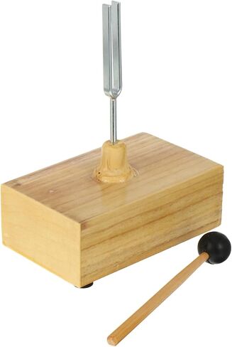 UKCOCO Wooden Speaker Resonance Tuning Fork 528hz Tuning Fork- Tuning Fork and Mallet Tuning Fork Mounted on Wooden Base with Percussion Hammer Mallet for Healing& High Frequency Tuning Fork in Saudi Arabia