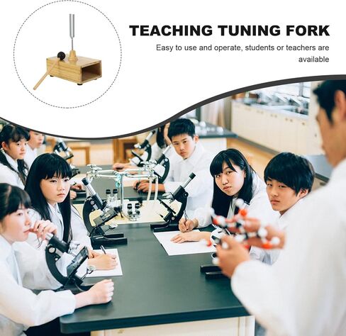 UKCOCO Wooden Speaker Resonance Tuning Fork 528hz Tuning Fork- Tuning Fork and Mallet Tuning Fork Mounted on Wooden Base with Percussion Hammer Mallet for Healing& High Frequency Tuning Fork in Saudi Arabia