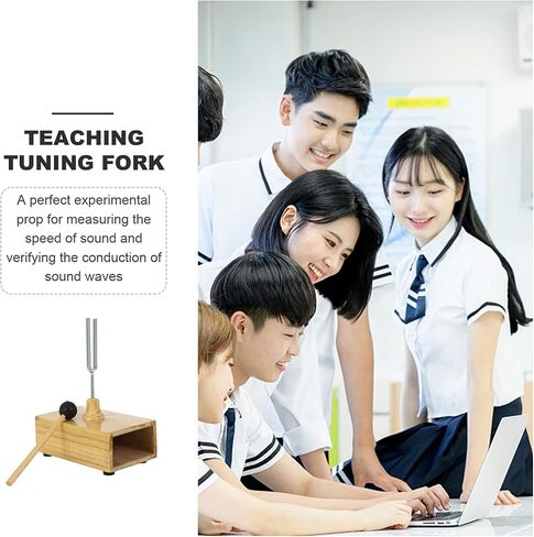 UKCOCO Wooden Speaker Resonance Tuning Fork 528hz Tuning Fork- Tuning Fork and Mallet Tuning Fork Mounted on Wooden Base with Percussion Hammer Mallet for Healing& High Frequency Tuning Fork in Saudi Arabia
