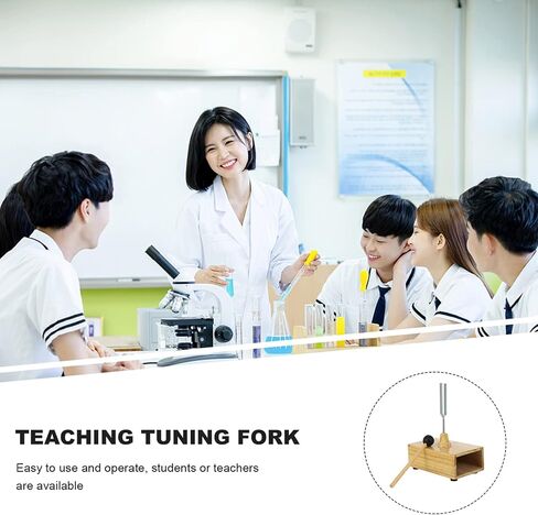 UKCOCO Wooden Speaker Resonance Tuning Fork 528hz Tuning Fork- Tuning Fork and Mallet Tuning Fork Mounted on Wooden Base with Percussion Hammer Mallet for Healing& High Frequency Tuning Fork in Saudi Arabia