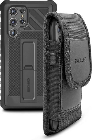 Encased Falcon Armor for Galaxy S22 Ultra Belt Clip Case with Kickstand | Protective Mil-Spec Phone Case with Holster Stand (Samsung S22-ULTRA) in Saudi Arabia