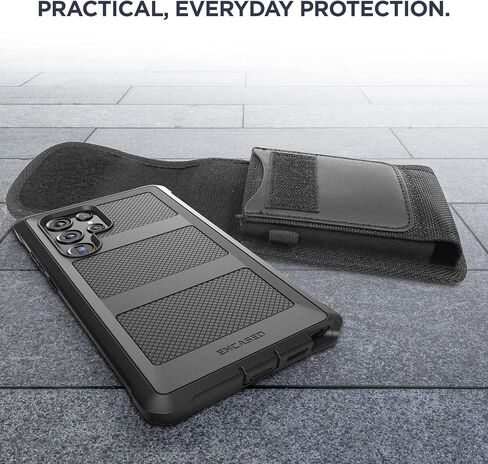 Encased Falcon Armor for Galaxy S22 Ultra Belt Clip Case with Kickstand | Protective Mil-Spec Phone Case with Holster Stand (Samsung S22-ULTRA) in Saudi Arabia