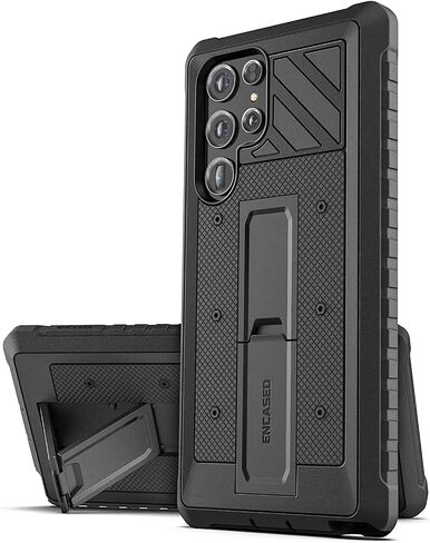Encased Falcon Armor for Galaxy S22 Ultra Belt Clip Case with Kickstand | Protective Mil-Spec Phone Case with Holster Stand (Samsung S22-ULTRA) in Saudi Arabia