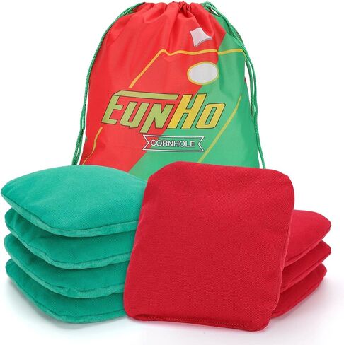 Cornhole Bags, Non Dusty Double Stitched Corn Hole Beans Bags Regulation Size Slick and Stick Bags Includes Carry Bag in Saudi Arabia