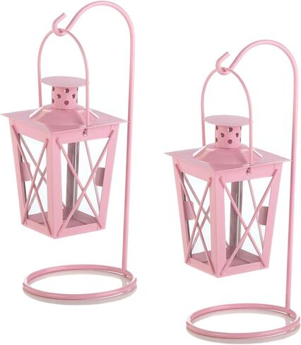 Gifts & Decor Candle Lanterns, 3 7/8 x 3 7/8 x 9, White in Saudi Arabia