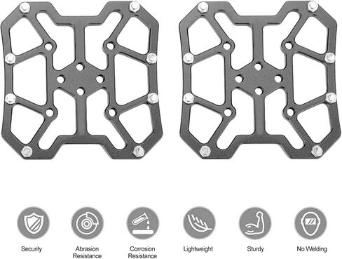 1 Pair Bike Pedal Adapter, Aluminum Alloy Bike Clipless Clip-in Platform Pedal Adapters for in Saudi Arabia