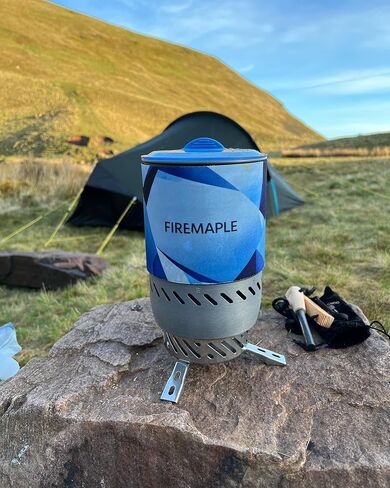 نظام موقد FireMaple Mars المشع، موقد للتخييم وحقائب الظهر، نظام طهي مقاوم للرياح مع منظم الضغط، مثالي للتخييم والمشي لمسافات طويلة والرحلات وصيد الأسماك والاستخدام في حالات الطوارئ in Kuwait