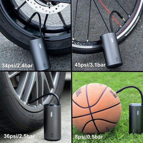 2021 VCUTECH Cordless Speed Air Pump, Portable Cordless Tire Inflator with Pressure Gauge, LCD Display Air Compressor for Cars, Bicycles Tires and Inflatables, with Emergency LED Light in Saudi Arabia