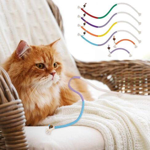 Rope Cat Toys, 6 Pack Catnip Toy Bite Rope, Cotton Rope Cat Toys for Indoor Cats, Interactive Cat Rope Toys with Silvervine Fruit for Cats and Kittens, Interactive Cat Nip Kitty Toys 27" All Breeds in Saudi Arabia