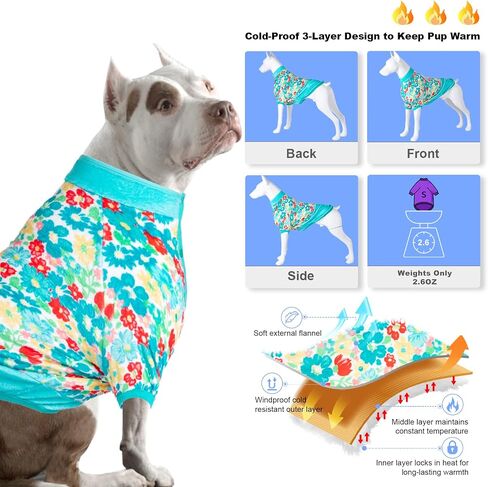 معاطف الكلاب الكبيرة من LovinPet - معطف شتوي ناعم ومريح للكلاب من الفلانيل، تحديث صديق للبشرة من القماش الكوني للفضاء الكوني باللون الأسود ملابس الكلاب لفصلي الخريف والشتاء، in Kuwait