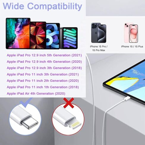 3 Pack Car Carplay Cable for iPhone 15 USB A to USB C Cable for iPhone 15 Pro Max 15 Plus for Carplay Cord, iPad 4C USB C Cable 10th Gen iPad Pro iPad Air 5th 4th Mini 6th Gen Car Charger Cable Cord in Saudi Arabia