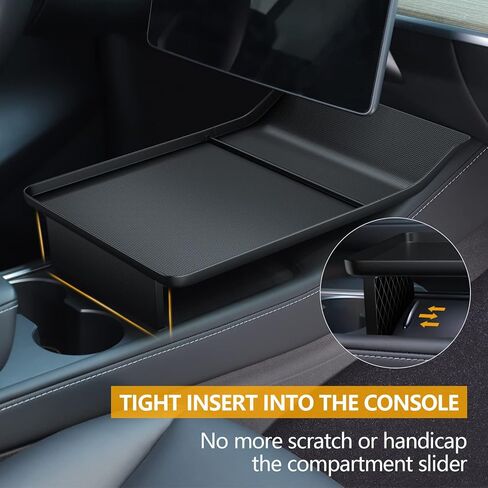 صينية وحدة التحكم المركزية لطراز Tesla Y / 3 - طاولة صينية طعام السيارة لتناول الطعام، أساسيات حمل مسطحة كبيرة أثناء الرحلات البرية، هدية لملحقات Tesla in Kuwait