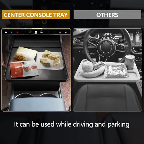 صينية وحدة التحكم المركزية لطراز Tesla Y / 3 - طاولة صينية طعام السيارة لتناول الطعام، أساسيات حمل مسطحة كبيرة أثناء الرحلات البرية، هدية لملحقات Tesla in Kuwait
